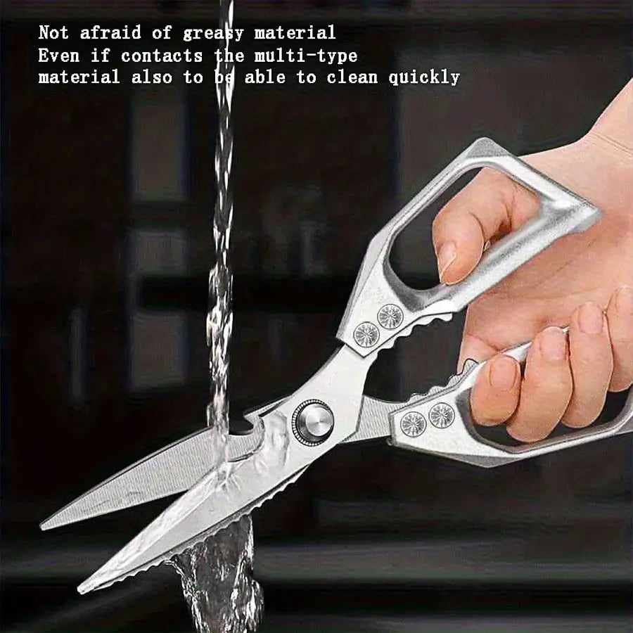1 Pair Heavy Duty Professional Kitchen Scissors - Multipurpose Food Shears, Ergonomic Handles, Suitable For Home And Commercial Kitchens