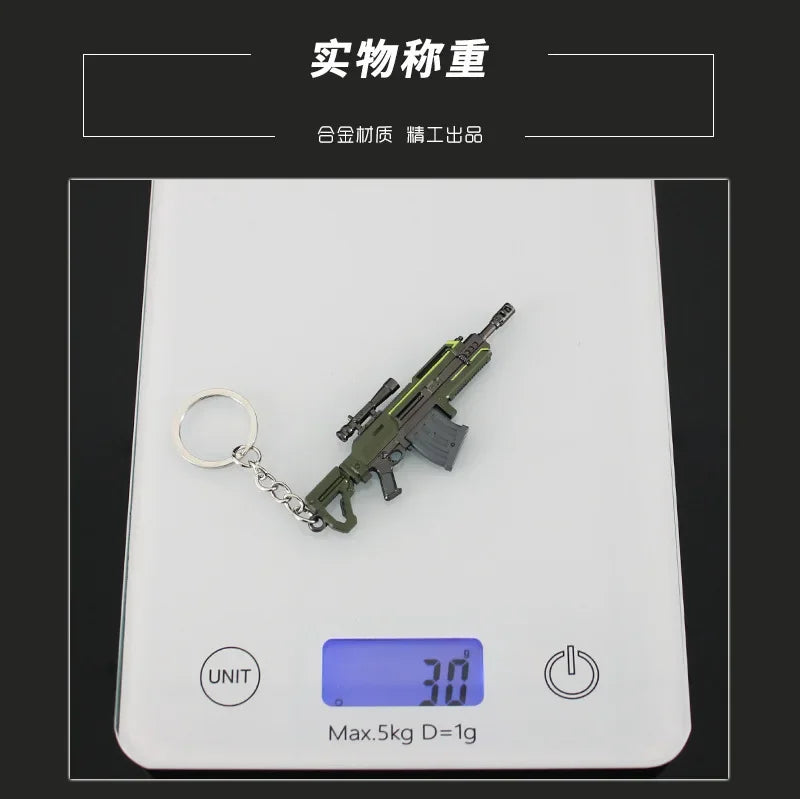 Helldiver 2 Guns Series 9cm Mini R-36 Gun Keychains Alloy Model Pocket Weapon Accessories Bag Key Ring Metal Toys Gifts Boys