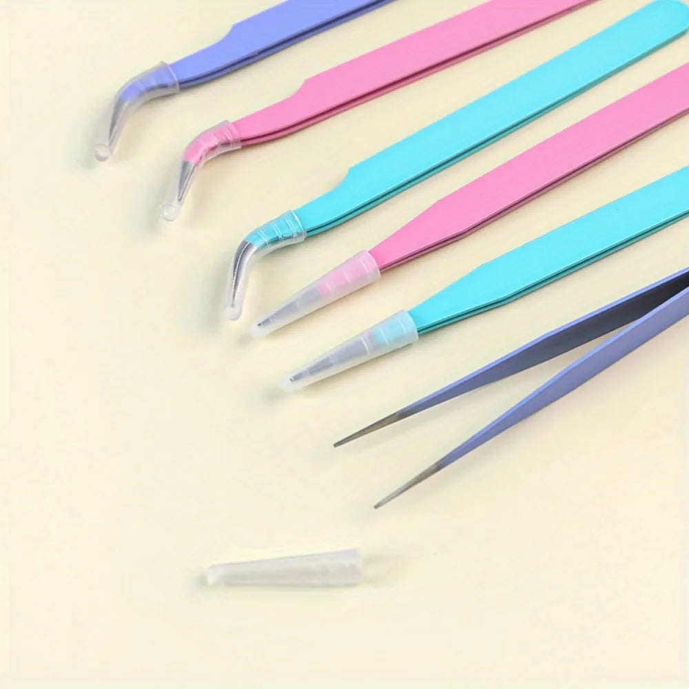3 Piece Pastel Cardmaking Tweezers Set, Multi-Functional DIY Scrapbooking Tools for Stickers, Embellishments, Craft Projects