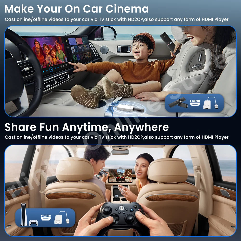 Carlinkit HD2CP Carplay to HDMI Adapter Work for Wired Carplay Xbox Switch Tv Stick Laptop Screen Mirroring Adapter Tv Box