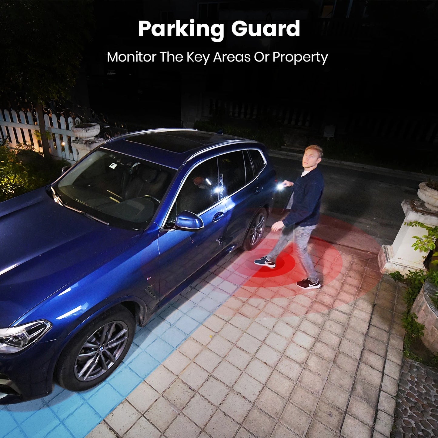 AOSU 5MP WiFi Camera Outdoor 360° View PTZ Smart Security Camera Auto Tracking 2-way Audio Wireless CCTV Camera Support Alex