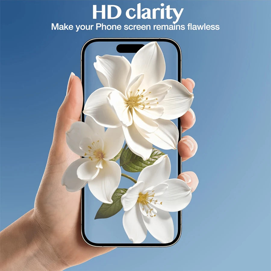 HD Tempered Glass Screen Protector with Installation Tool, Full Coverage Ultra Clear Scratch Resistant Screen Protector, Easy Installation, Compatible with iPhone 18/17/16/15/14/13/12 Pro Max/Pro/Plus/Air
