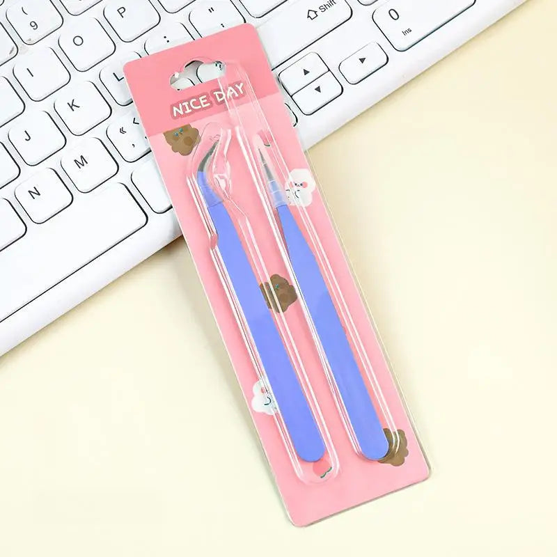3 Piece Pastel Cardmaking Tweezers Set, Multi-Functional DIY Scrapbooking Tools for Stickers, Embellishments, Craft Projects