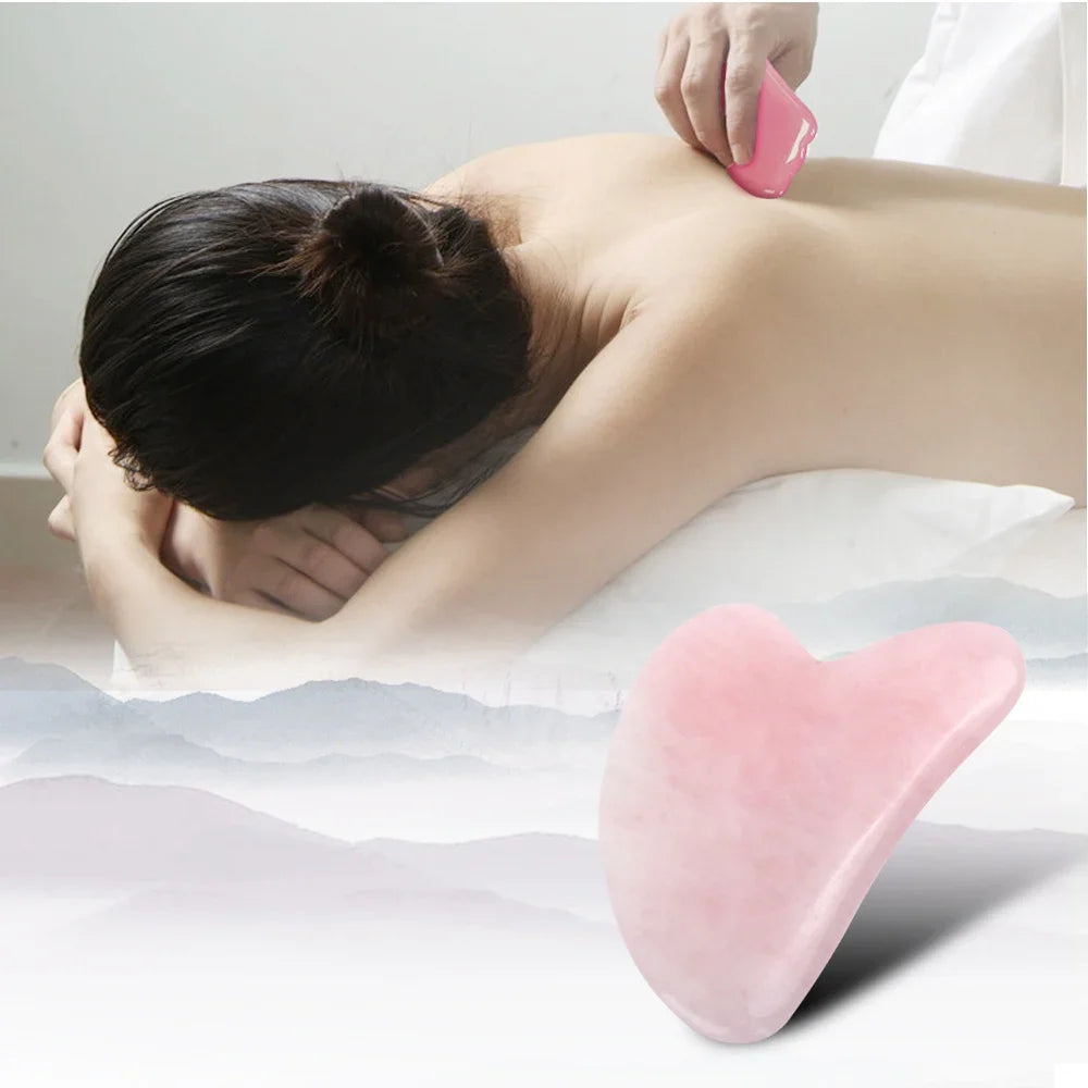Natural Jade Facial Gua Sha Board Smooth Surface Portable Home SPA Massage Tool Gentle Skin Care Beauty Accessory