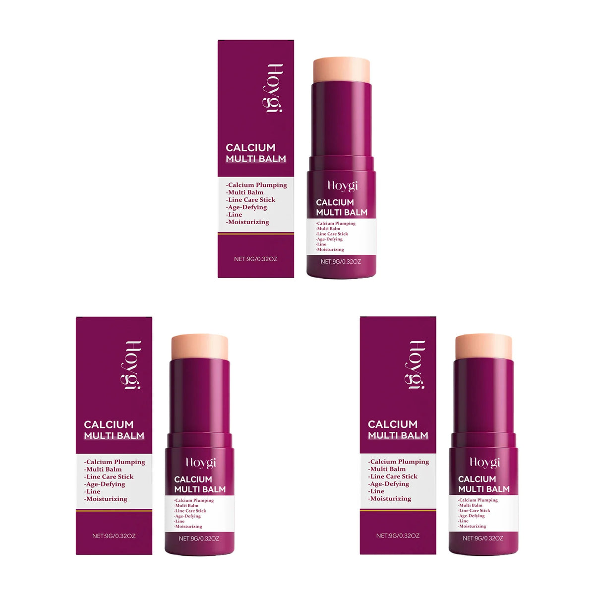 Calcium Multi Balm Stick Moisturizing & Anti-Wrinkle Stick for Eye Neck & Face Firming Sagging Skin Deep Hydration Nourishing Skin Care Neck Cream Eye Cream Balm Travel Friendly On the Go Moisturizer