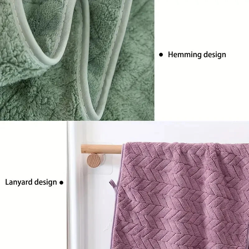High Quality Thick Coral Velvet Bath Towels, Soft and Absorbent Towels, Sports Beach Towels for Home and Hotel Use