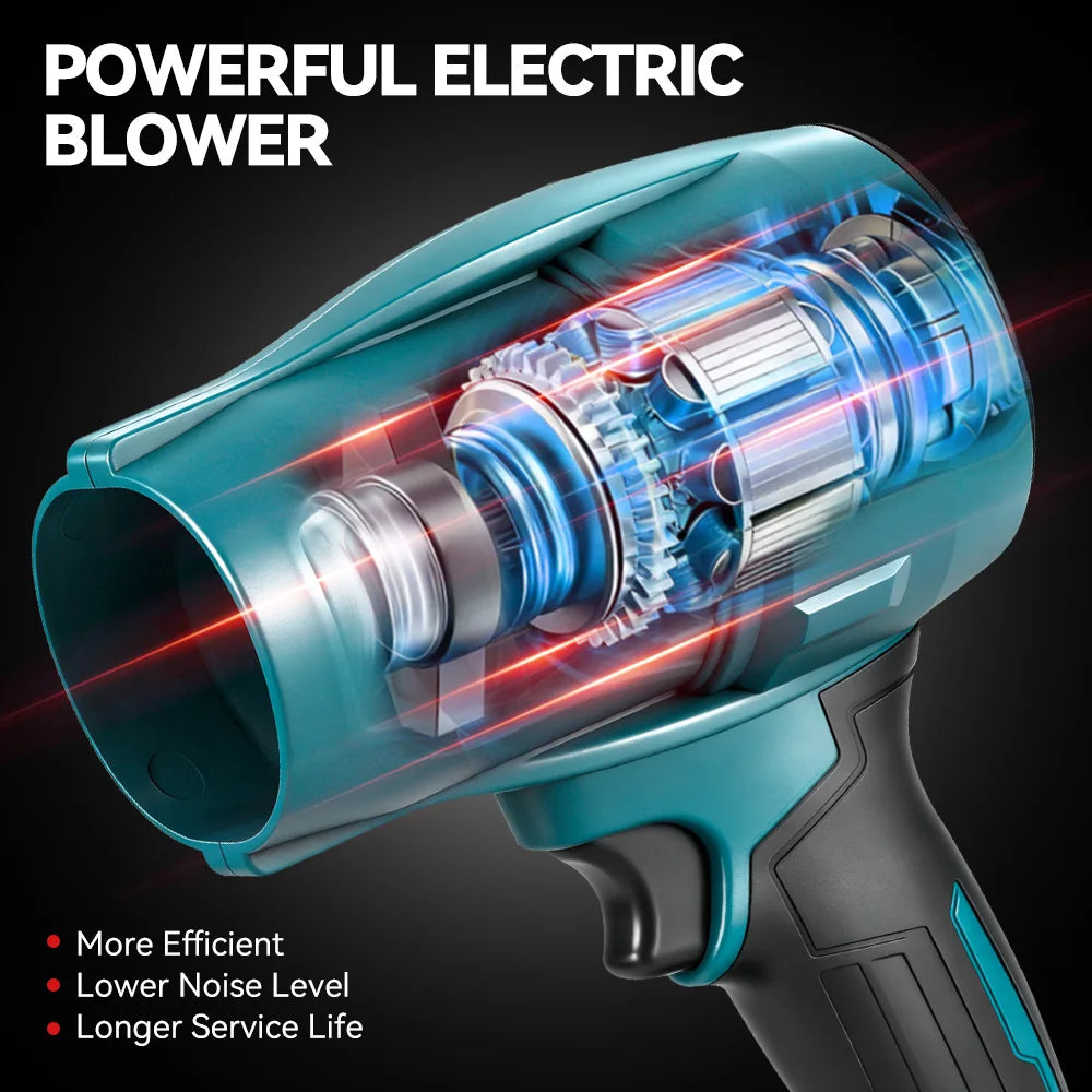 ONEVAN 350M/S Brushless Electric Turbo Fan Blower 3500W Cordless Jet Fan Snow Leaf Dust Air Blowing Tool For Makita Battery Pin