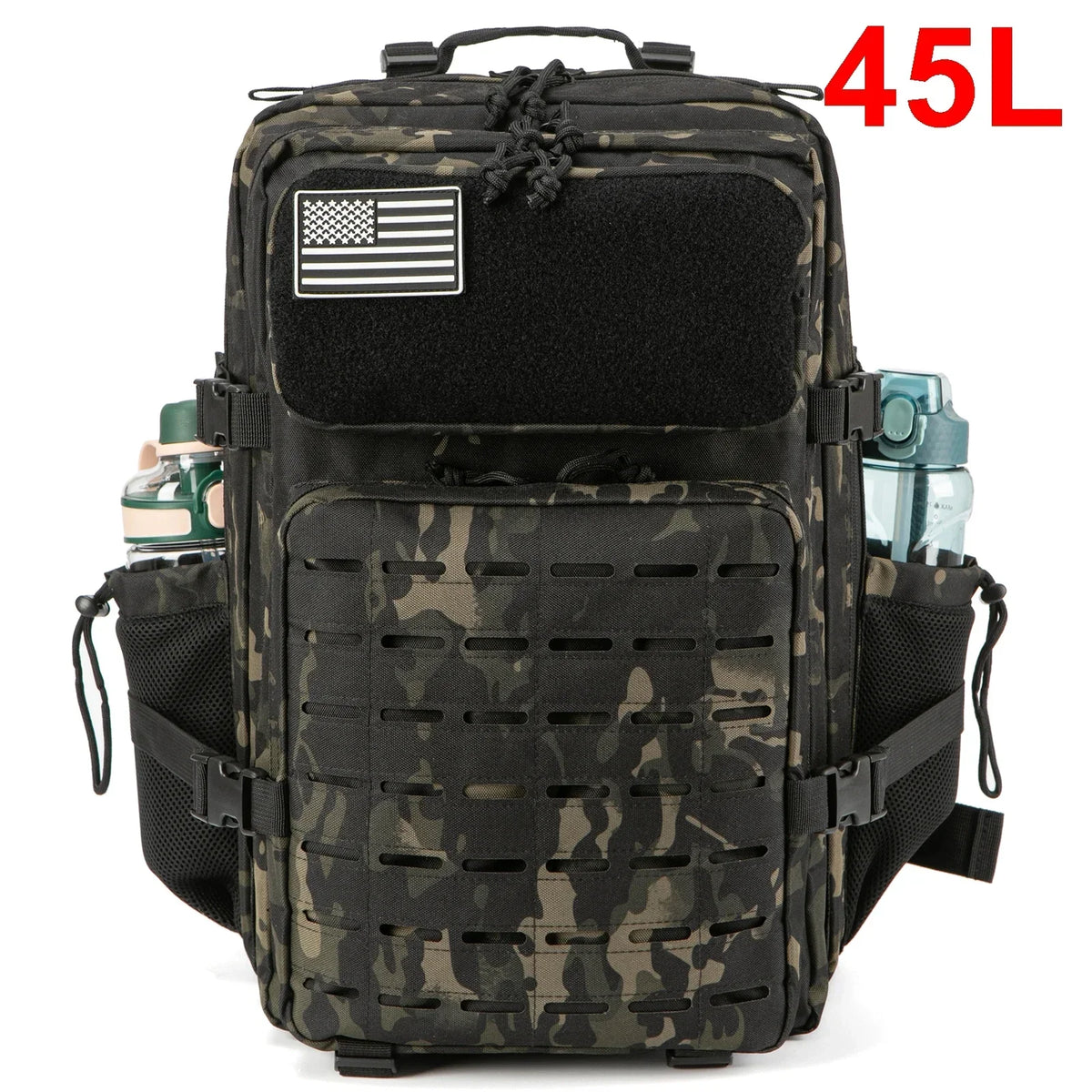 25L/45L Men's and Women's Tactical Backpacks , Outdoor Activities, Small School Backpacks with Water Bottle Holder