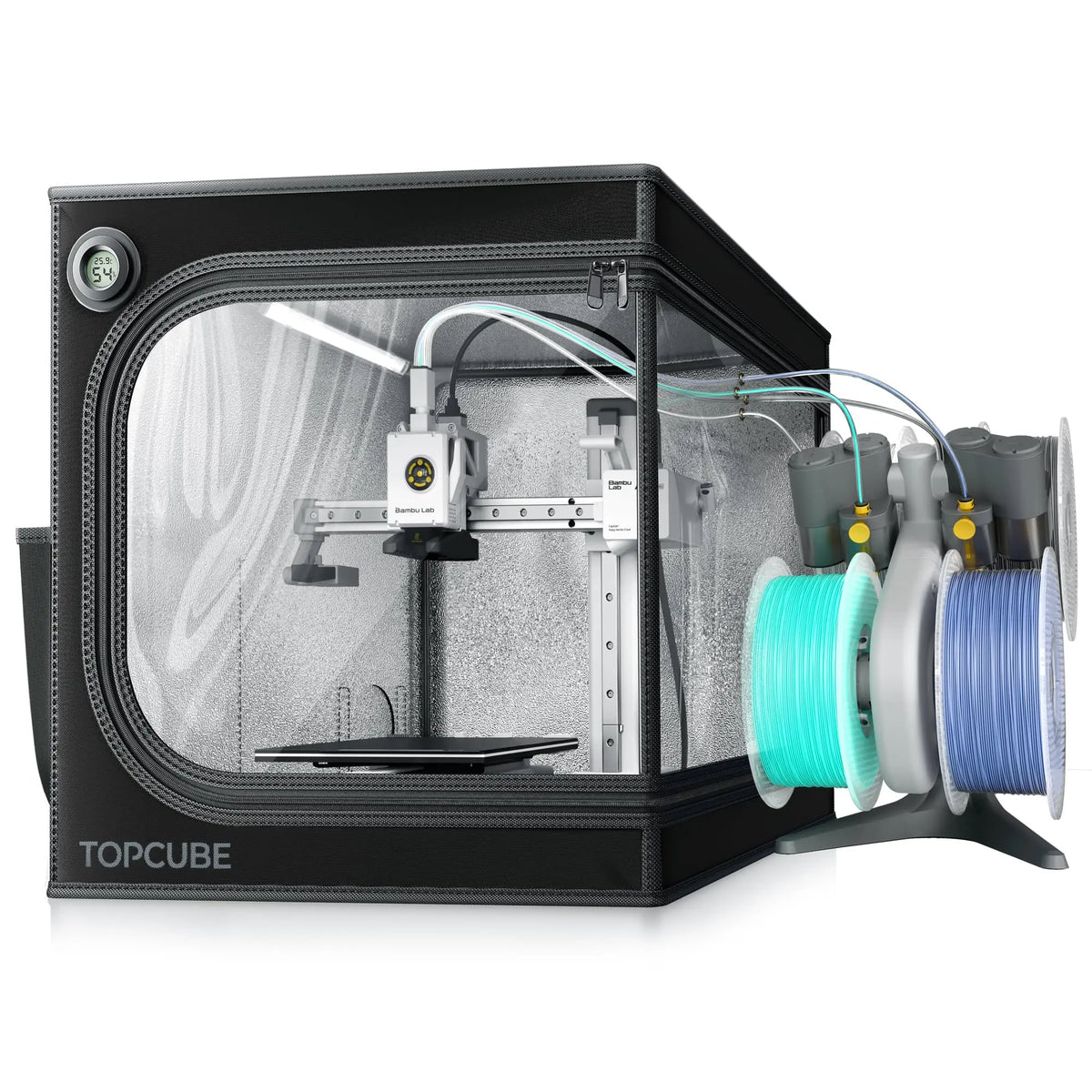 YOOPAI 3D Printer Enclosure for Bambu Lab A1/A1 Mini 3D Printer House Cover with LED Light Constant Temperature Fireproof Large