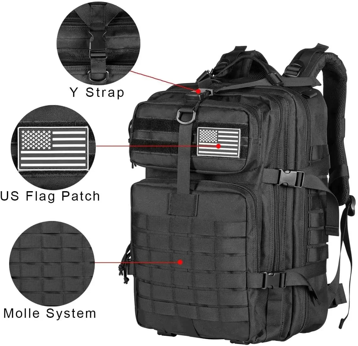 45L Man Tactical Backpacks Outdoor Traveling Bags Outdoor 3P School Pack EDC Molle Pack For Trekking Hunting Bag