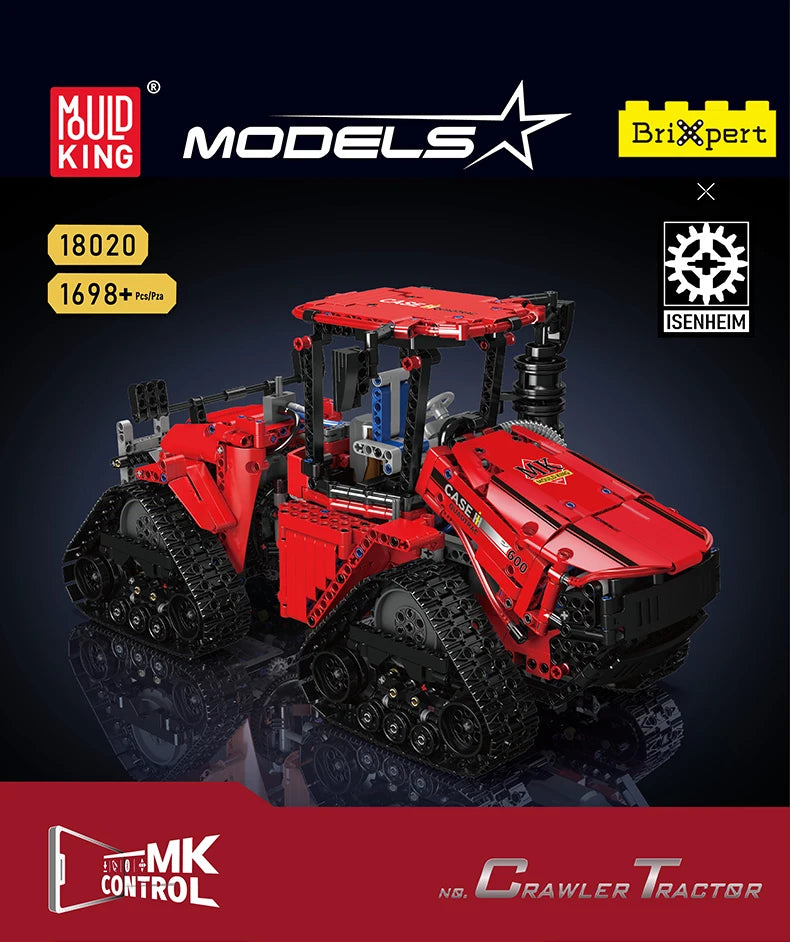 Mould King 18020 Technical Car Building Block  MOC-35270 Pneumatic Crawler Tractor Model Assembly Truck Brick Toys Kids Gifts