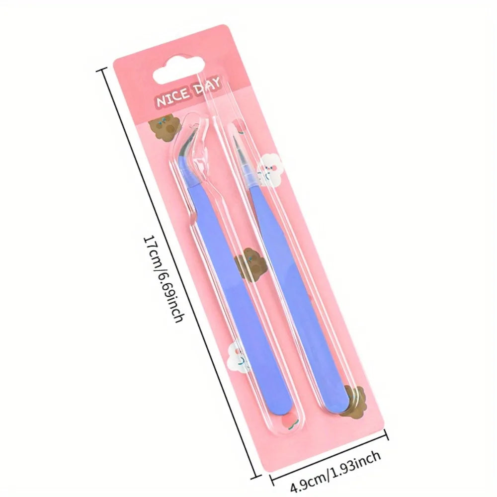 3 Piece Pastel Cardmaking Tweezers Set, Multi-Functional DIY Scrapbooking Tools for Stickers, Embellishments, Craft Projects
