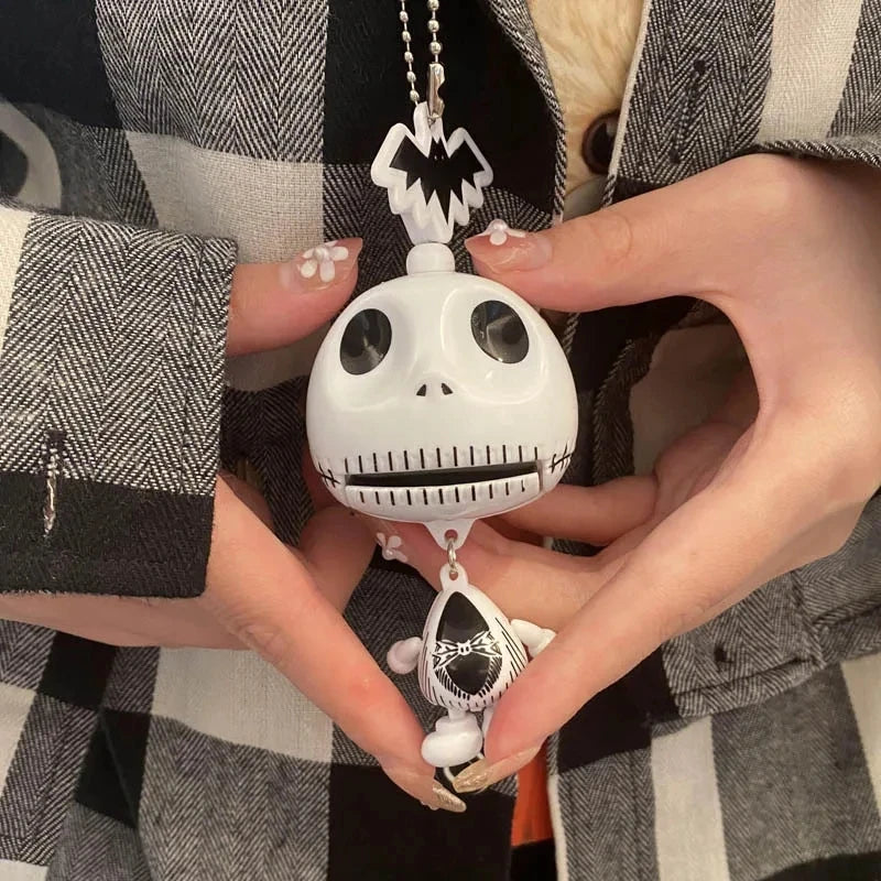 1Pcs Funny Skeleton Keychain Cute Skeleton Toy Pendant Schoolbag Backpack Car Key Charm Halloween Party Toys Children's Gifts