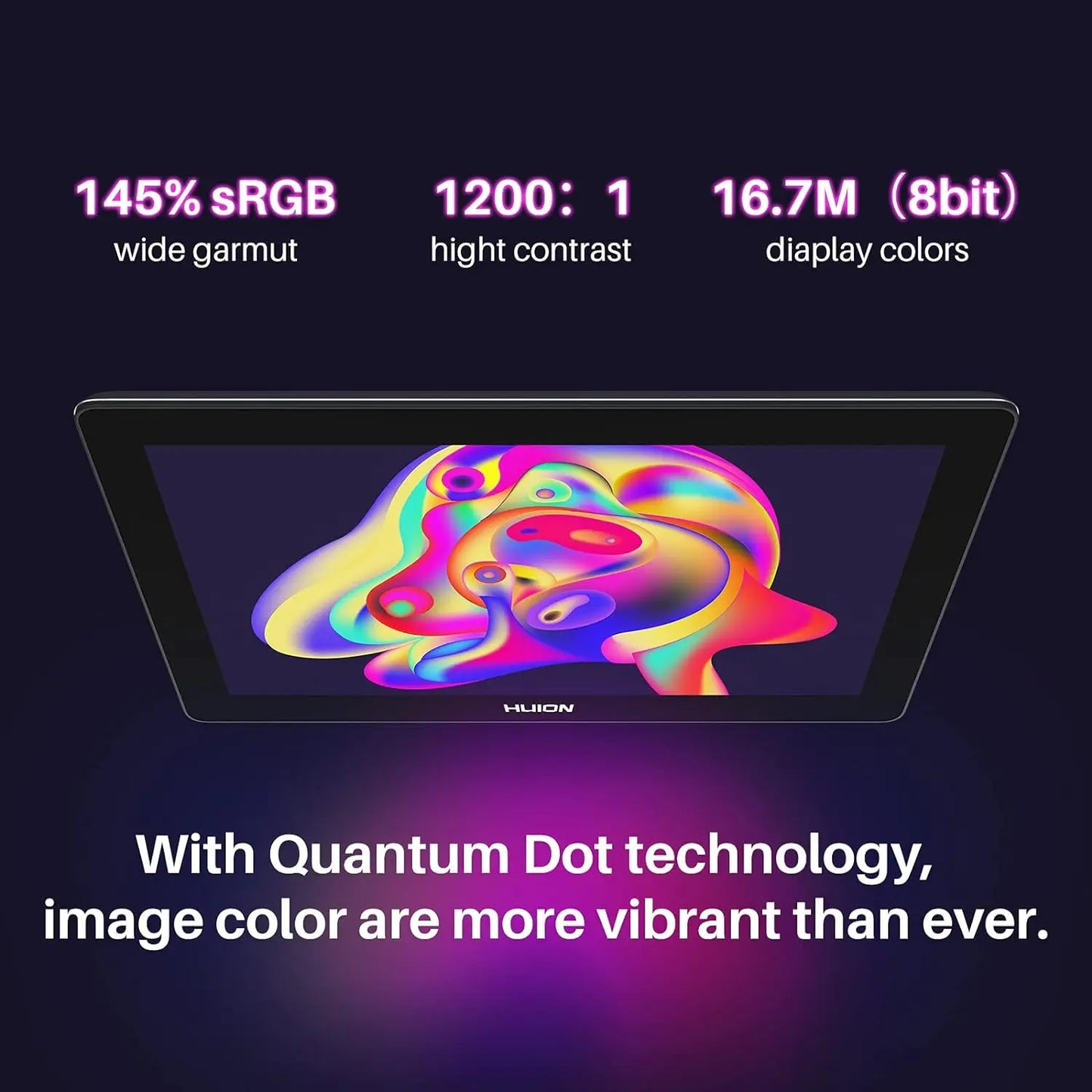 Huion Kamvas Pro 16 4K Series Graphics Tablet 15.6 Inch Screen Monitor UHD Resolution Professional Artists Display 88%/105% NTSC