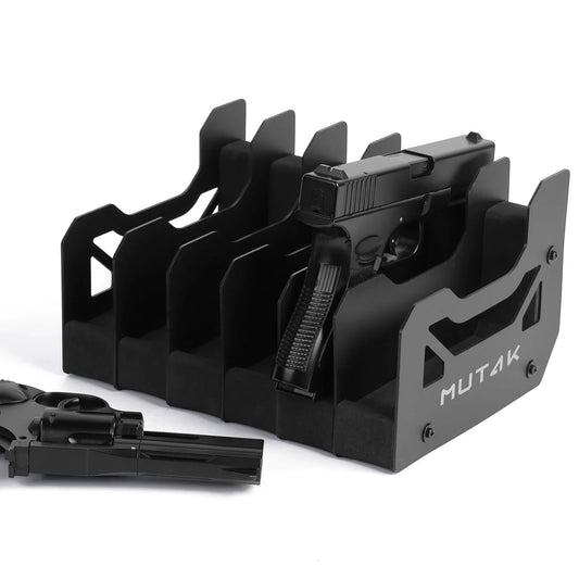 4/6/8 Slot Foam Pistol Rack for Gun Safe,Handgun Rack with Anti-slip Magnetic Strip,Firearm Revolver Storage Pistols Holder