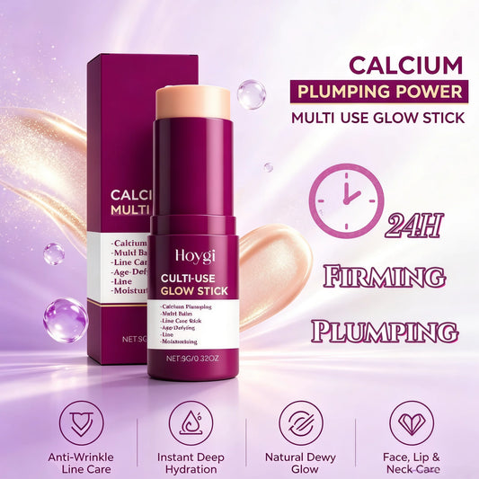 Calcium Multi Balm Stick Moisturizing & Anti-Wrinkle Stick for Eye Neck & Face Firming Sagging Skin Deep Hydration Nourishing Skin Care Neck Cream Eye Cream Balm Travel Friendly On the Go Moisturizer