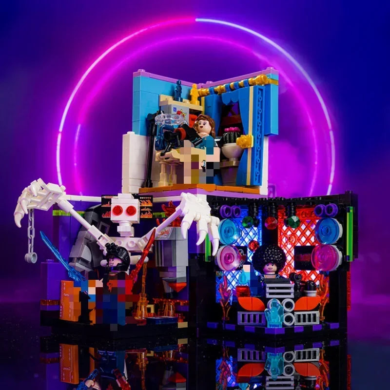 Scene Building Blocks Mini Small Particles Surfing Adventure Exploration Series Model Ornaments Splicing Toys Halloween Gift