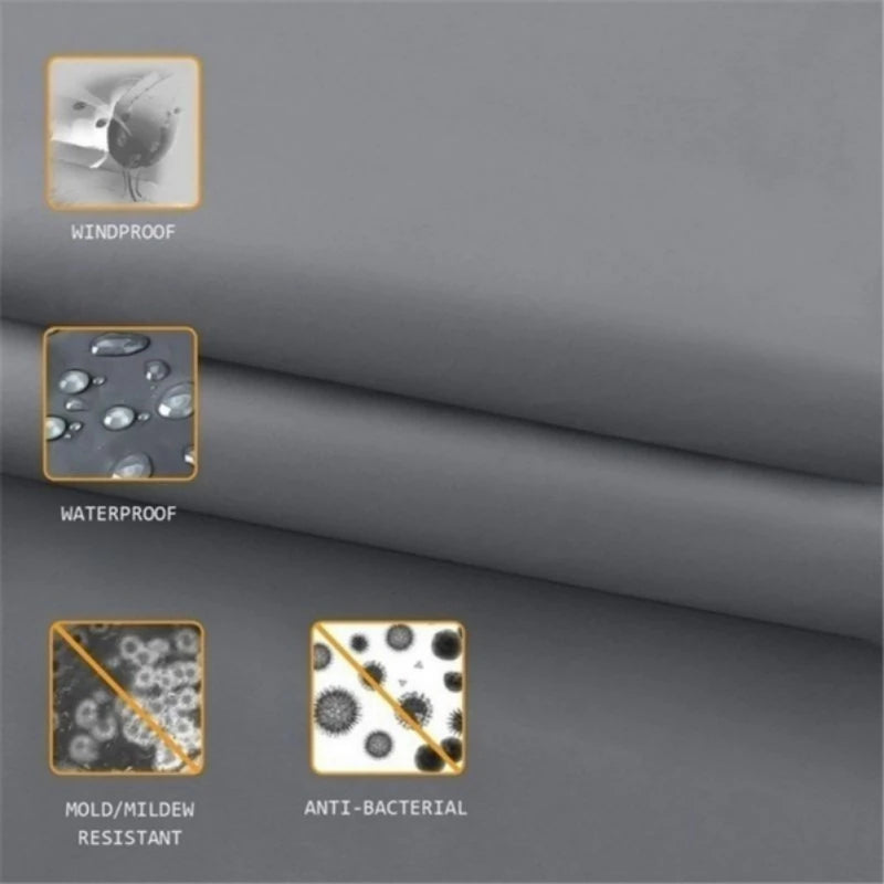 4PCS Bathroom Shower Curtain Set Christmas Snowman Santa Claus Printed Waterproof Shower Curtain Toilet Cover Mat Non Slip Rugs