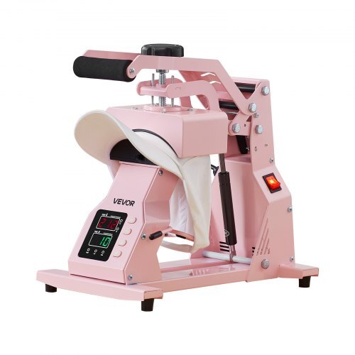 Hat Heat Press Machine, with 4pcs Interchangeable Platens, Precise Temperature and Time Control, Hat Press for HTV Iron On and Sublimation Projects, for Caps, Headbands, Cuffs, Face Masks, Pink - American Smart