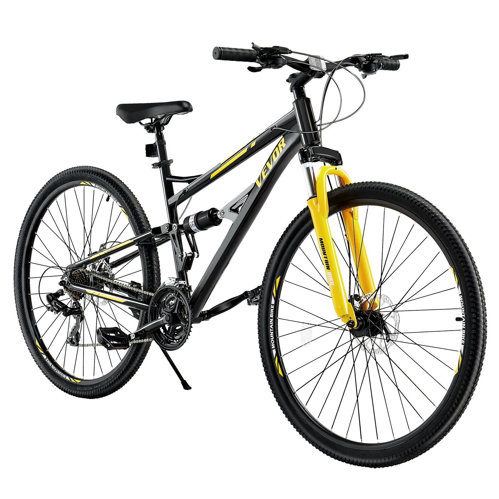 Mountain Bike, 29 inch MTB Bicycle with Full Dual Suspension, 24 Speeds Twist Shifting, Comfort Saddle, Dual Disc Brakes, Aluminum Alloy Frame, Adult Sport Cycling Bicycle for Men Women Trail Snow - American Smart