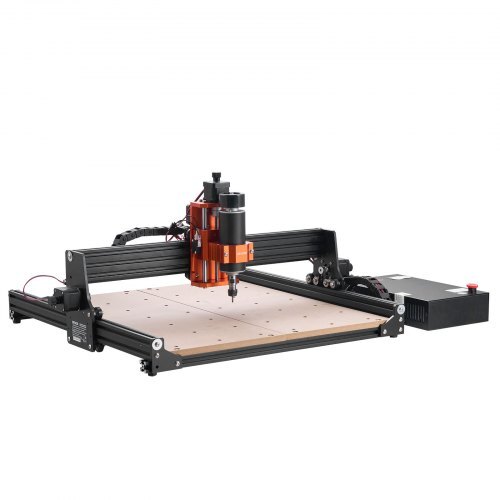 CNC Router Machine, 300W Spindle, 3-Axis Wood Engraving Milling Machine, with 15.75 x 15.75 x 2.36 in Working Area, Offline Controller, Aluminum Alloy Structure, for Wood Acrylic Carving Cutting - American Smart