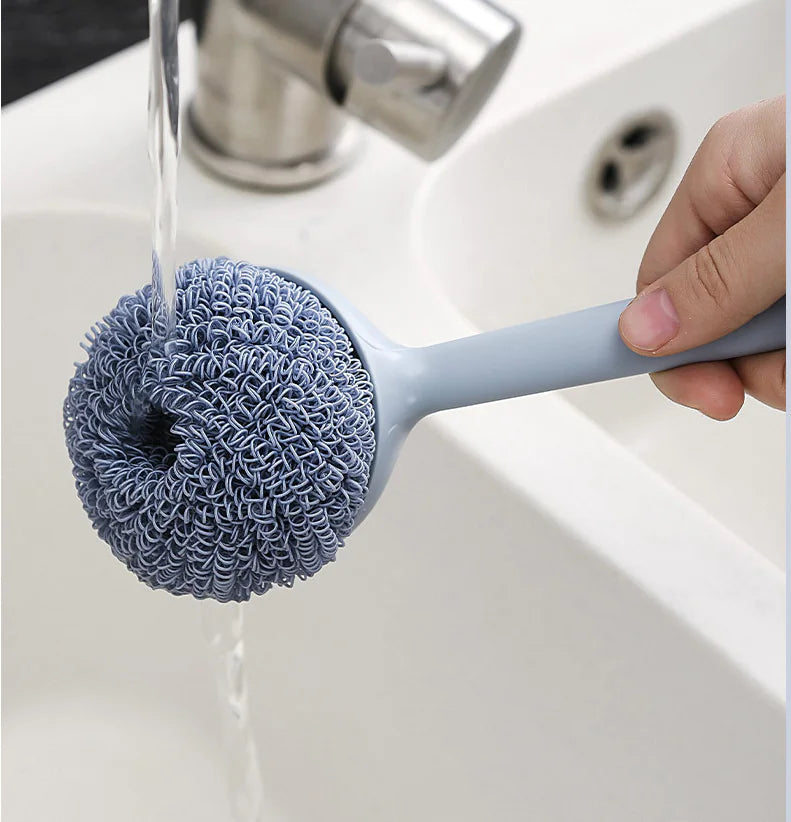 Long Handle Nano Fiber Cleaning Ball for Pots and Dishes