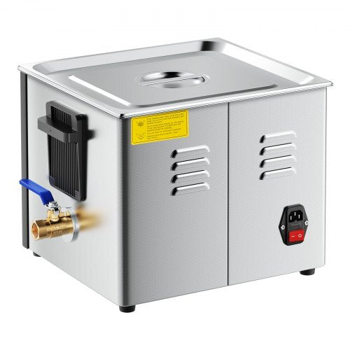 15L Ultrasonic Cleaner, Professional Ultrasonic Cleaner Machine with Cleaning Basket & Digital Display, 240W Stainless Steel 40kHz Industrial Cleaning Machine for Parts, Carburetors, Instruments - American Smart