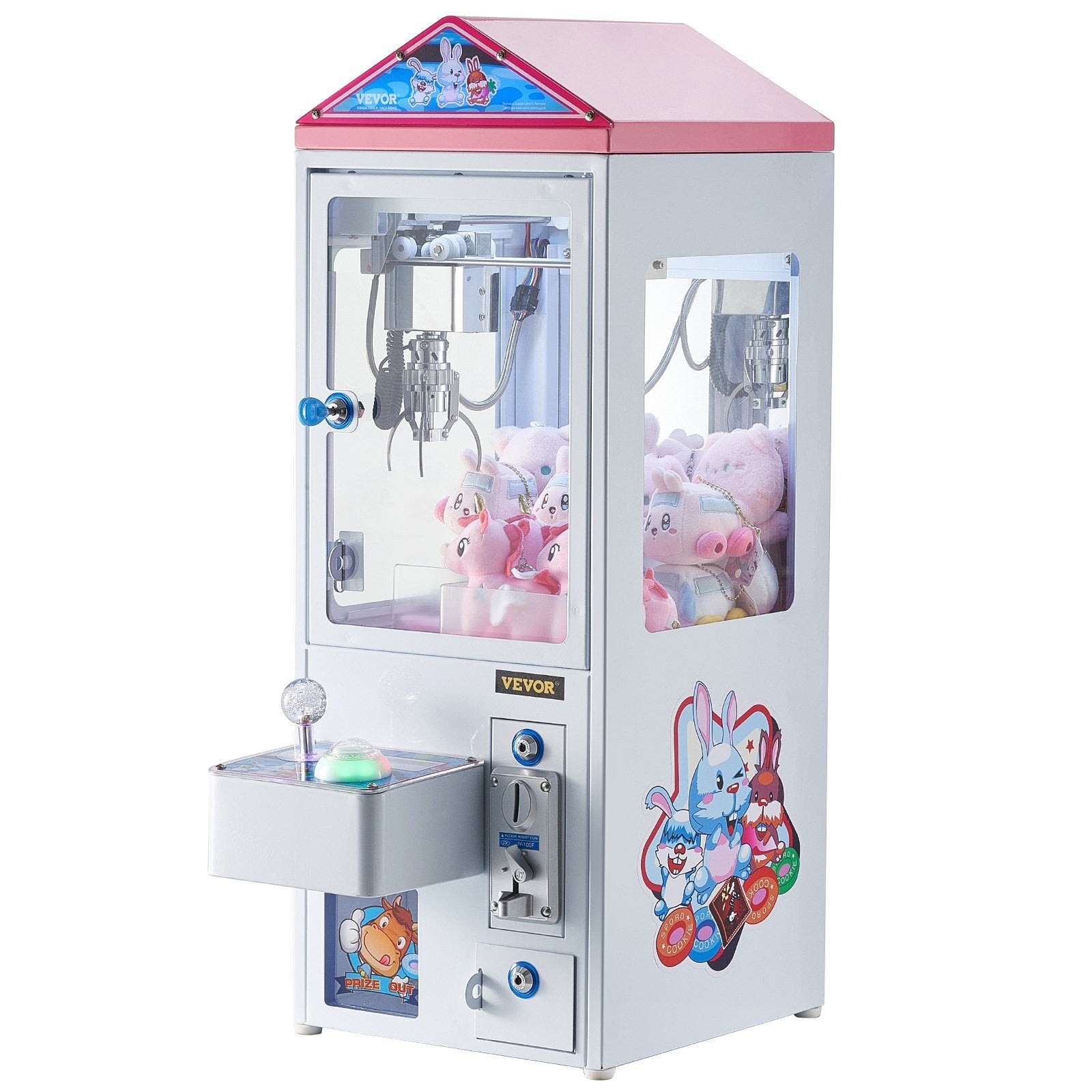 Claw Machine, 0-3 Jaw Diameter 0-5 Jaw lifting, Crane Prize Grabber Commercial Arcade Game Toys, Cool Fun Grab-And-Win Machine w/ Light and Sound, Dispenser Vending Toy For Kids,Boys &Girls - American Smart