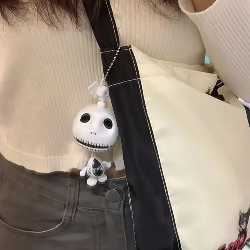 1Pcs Funny Skeleton Keychain Cute Skeleton Toy Pendant Schoolbag Backpack Car Key Charm Halloween Party Toys Children's Gifts