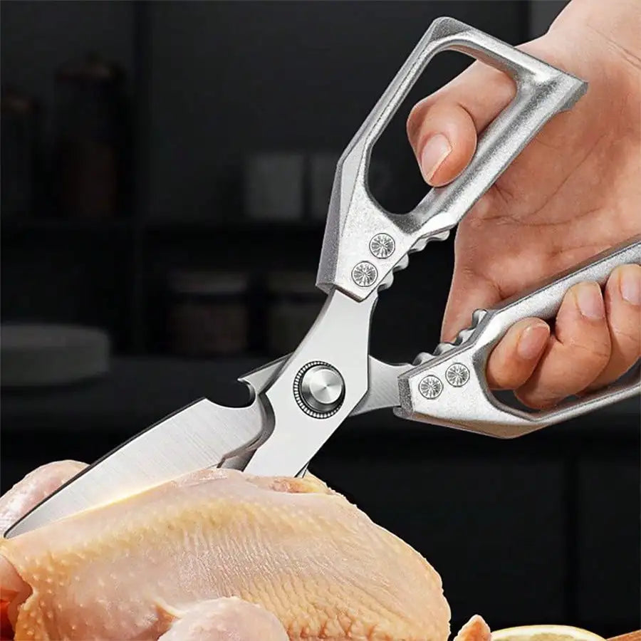 1 Pair Heavy Duty Professional Kitchen Scissors - Multipurpose Food Shears, Ergonomic Handles, Suitable For Home And Commercial Kitchens