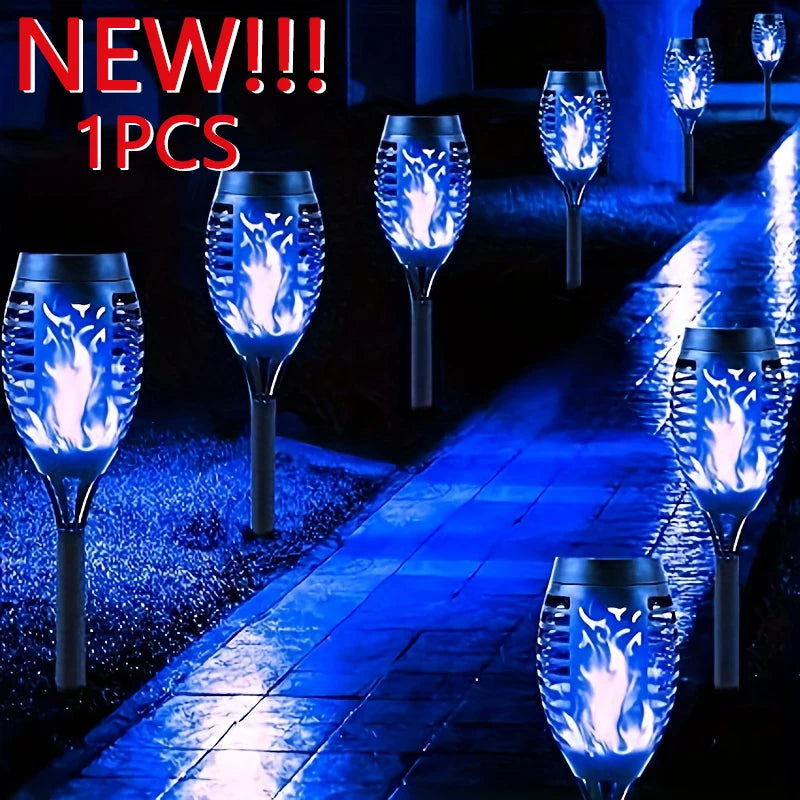 12LED Solar Flame Halloween Exclusive Torch Light Flickering Lamp Waterproof Garden Decoration Outdoor Lawn Path Yard Floor Lamp