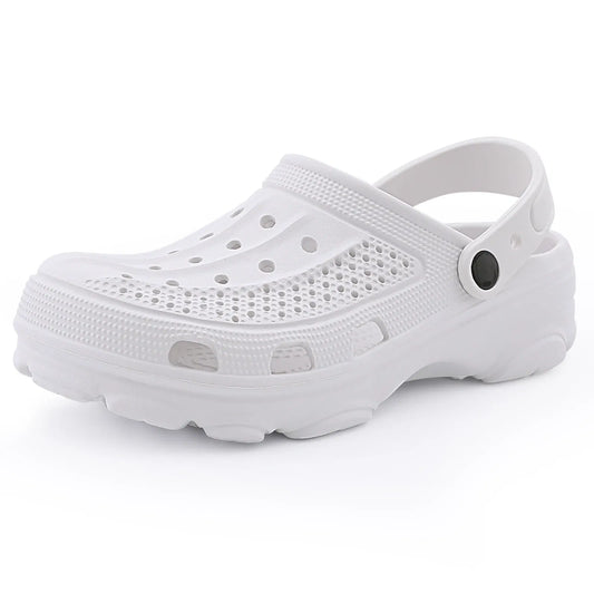 Color: Clear, Shoe Size: 40 - Smile Pop Casual Men Clogs Slippers Band Summer Slippers Outdoor Non-slip Beach Cozy Men Shoes Soft EVA Home Breathable Slippers