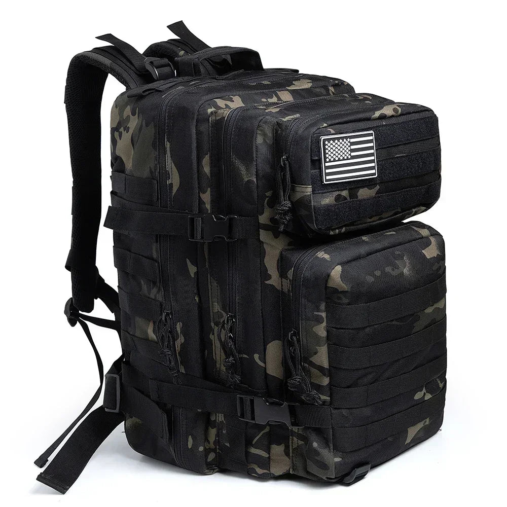 45L Tactical Backpack Large Capacity Outdoor Rucksack 3 Day Fitness Hiking Bag Hiking Camping Gear Backpacks