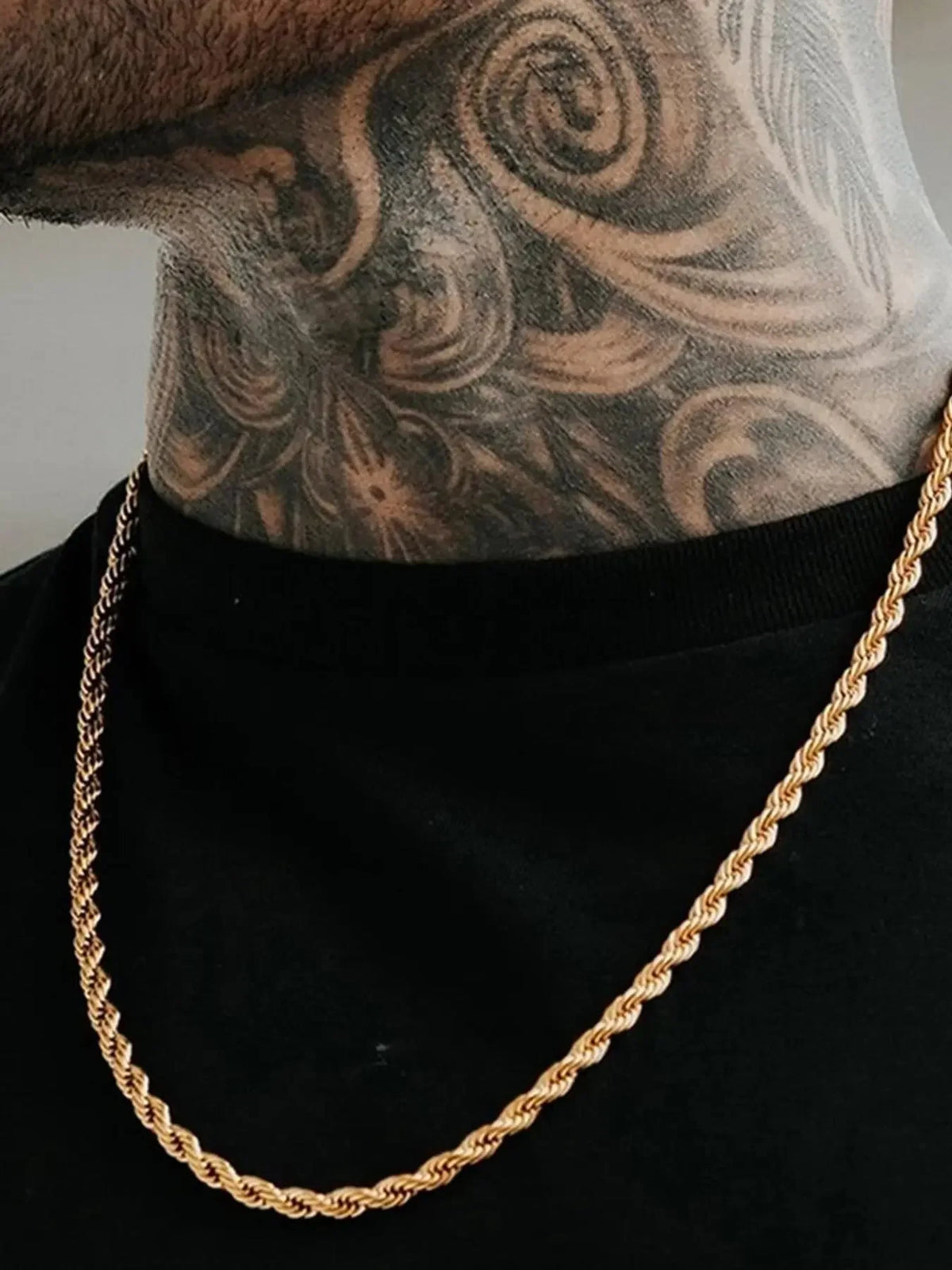 Creative Twist Design Chain Link Necklace for Men, Trendy Hip Hop Alloy Necklace, Fashion Accessories for Party, Daily Clothing Decoration, Chains Necklace