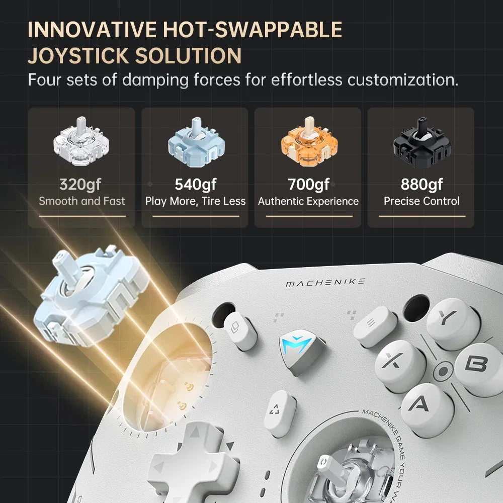 Color: black - MACHENIKE G5Pro V2 Ultimate Gaming Controller Optical Trigger ABXY Button Hot-Swappable Joystick 4K Resolution For Switch PC