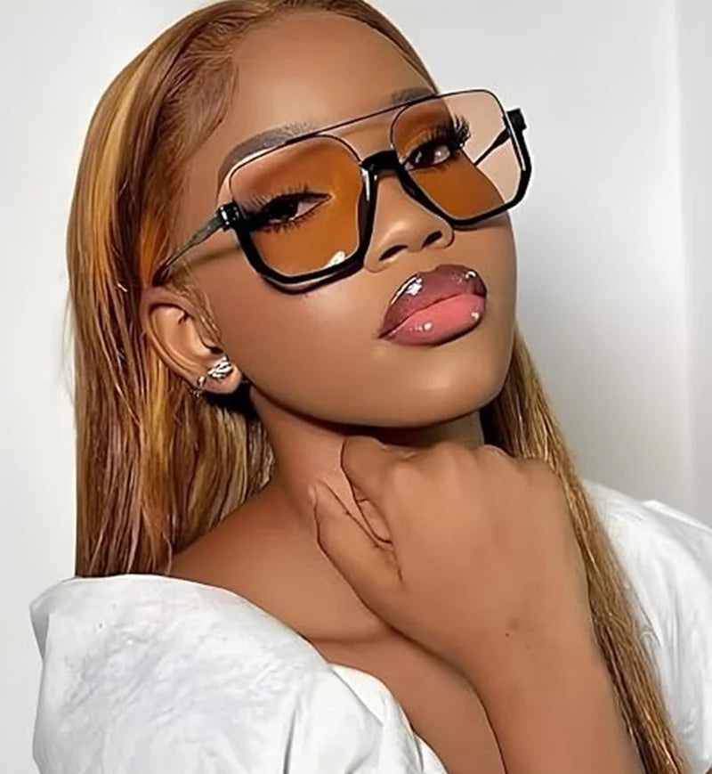 2026 New Man Woman Sun Glasses High Quality UV400 Sunglasses Unisex Double Beam Design Half-Frame Sunnies Fashion Versatile Shade