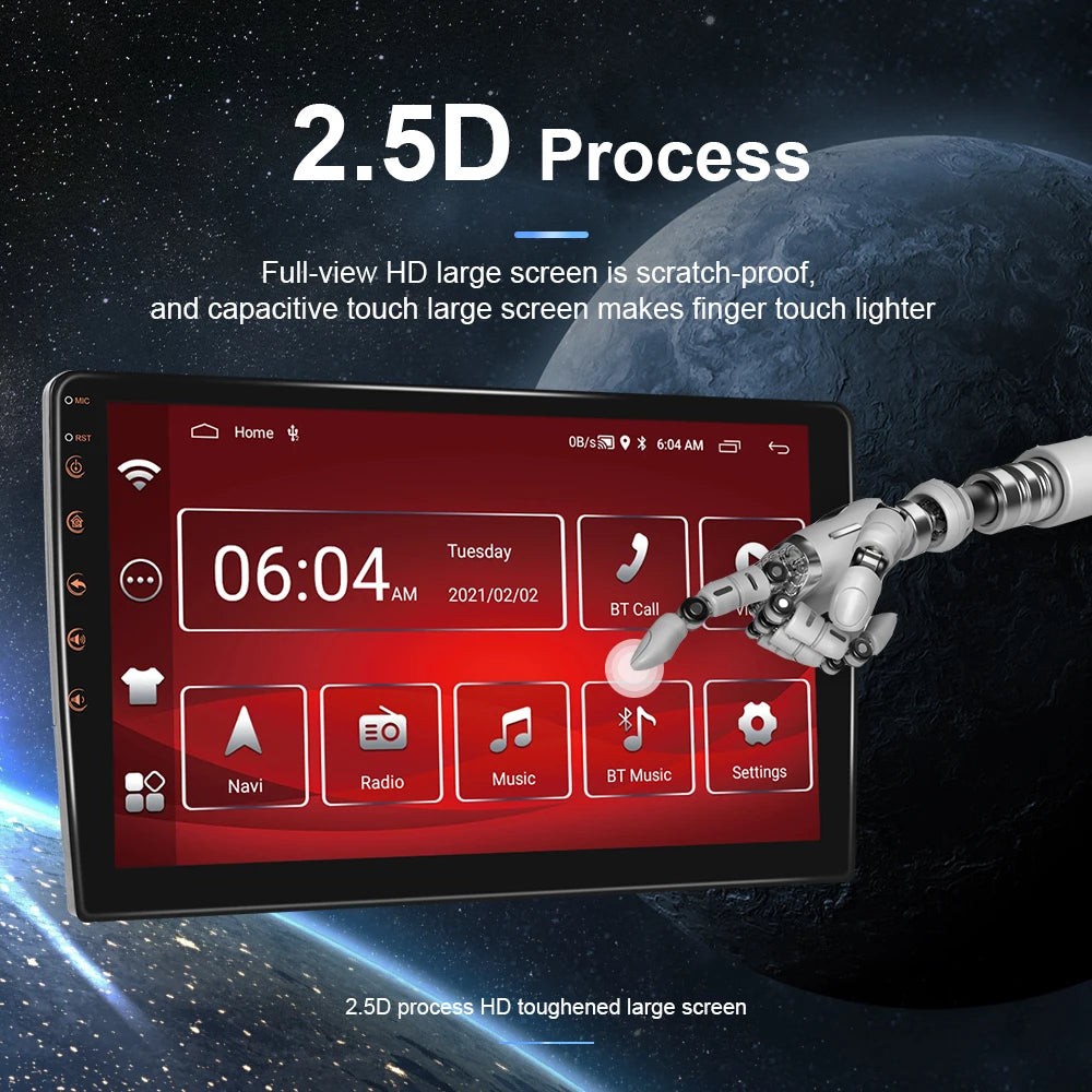 Podofo Car Radio Carplay Android 11 2 Din Android Wifi Universal 7/9/10" Car Multimedia Player For Volkswagen Nissan Toyota Kia