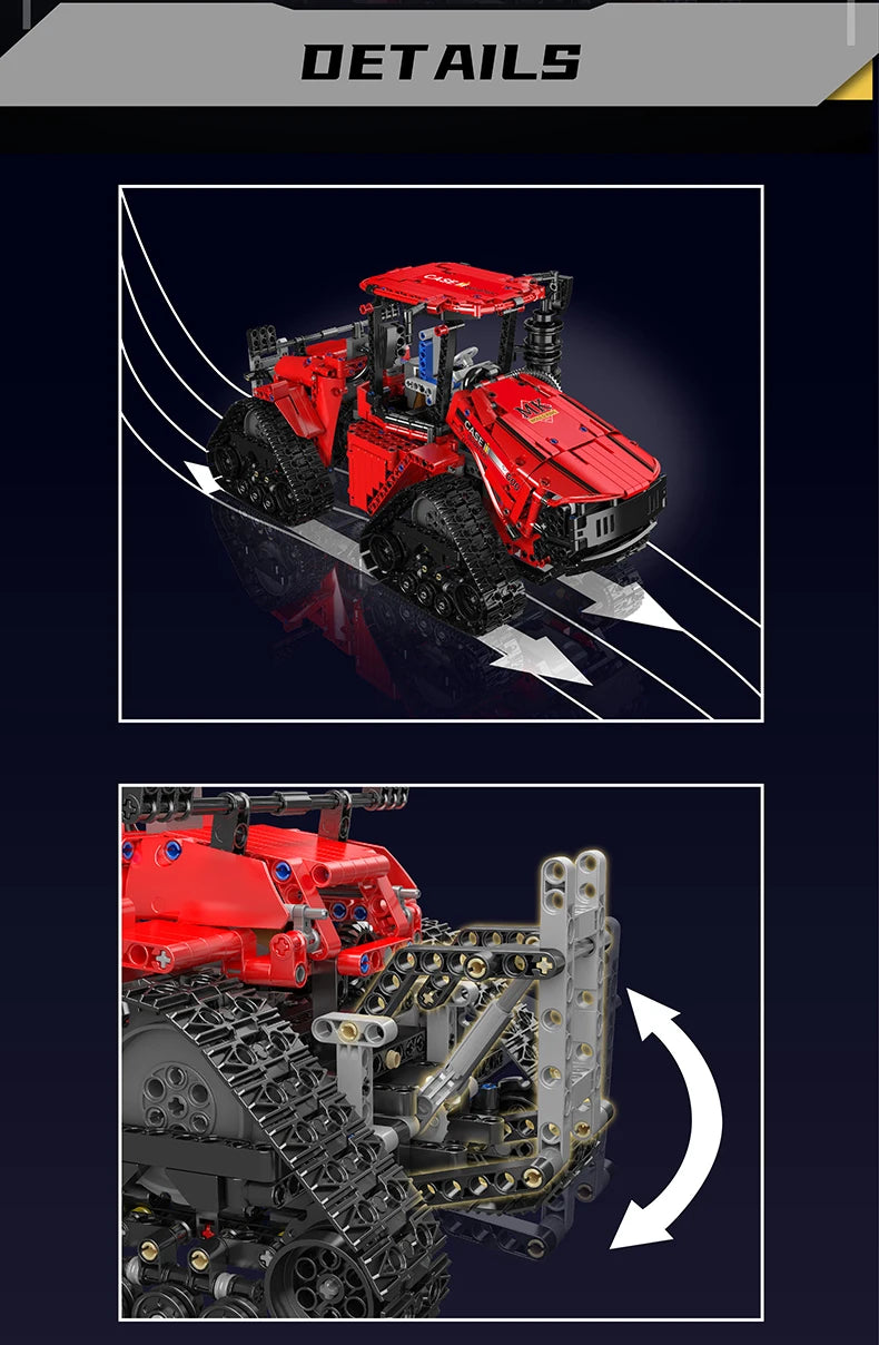 Mould King 18020 Technical Car Building Block  MOC-35270 Pneumatic Crawler Tractor Model Assembly Truck Brick Toys Kids Gifts