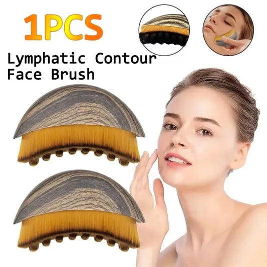 Lymphatic Contour Face Brush, Lymphatic Drainage Massager Facial Massager Face Chin Skin Sculpting Tool for Face,Ergonomically