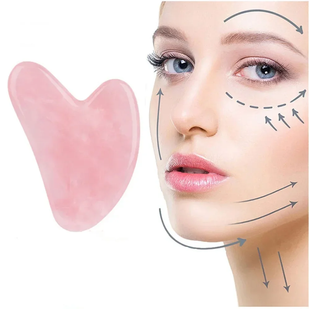 Natural Jade Facial Gua Sha Board Smooth Surface Portable Home SPA Massage Tool Gentle Skin Care Beauty Accessory