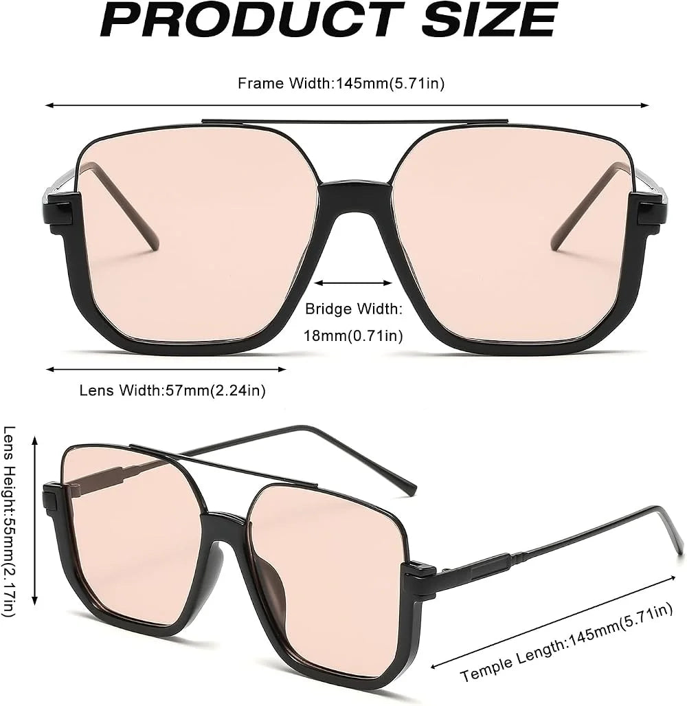 2026 New Man Woman Sun Glasses High Quality UV400 Sunglasses Unisex Double Beam Design Half-Frame Sunnies Fashion Versatile Shade