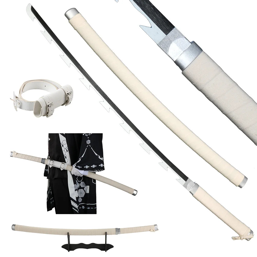 41 inch Anime Cosplay Samurai Katana Sword With Belt And Holder Tanjiro Halloween Cosplay Props Decoration