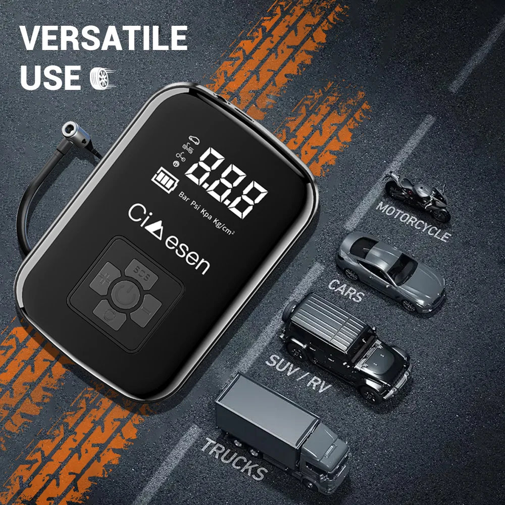 1pc Car Wireless Air Pump 150PSI Portable Electric Tire Inflation For Car Bicycle Motorcycle Air Compressor Inflator US Shipping