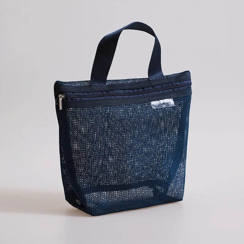 HOMEFISH Mesh Makeup Toiletry Storage Bags Handbags Portable Travel Washing Body Shower Tools Organizer Hanging Organizer Pouch