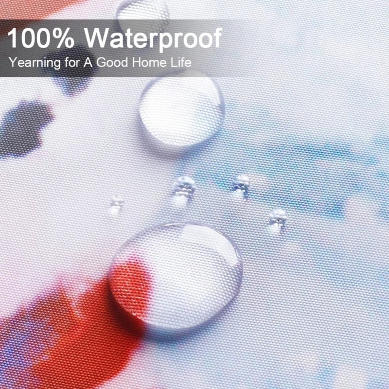 4PCS Bathroom Shower Curtain Set Christmas Snowman Santa Claus Printed Waterproof Shower Curtain Toilet Cover Mat Non Slip Rugs