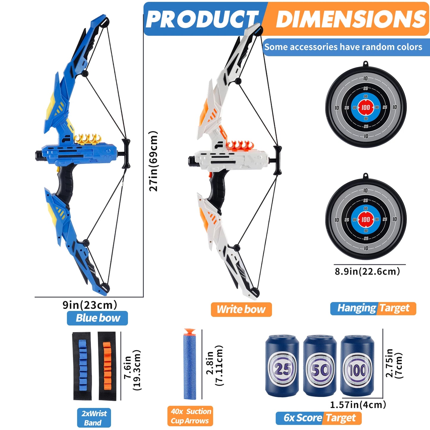 Kids Soft Dart Archery Toy Set with LED Lights,Indoor Outdoor Sports Gift for Boys and Girls,Halloween/Christmas/Thanksgiving