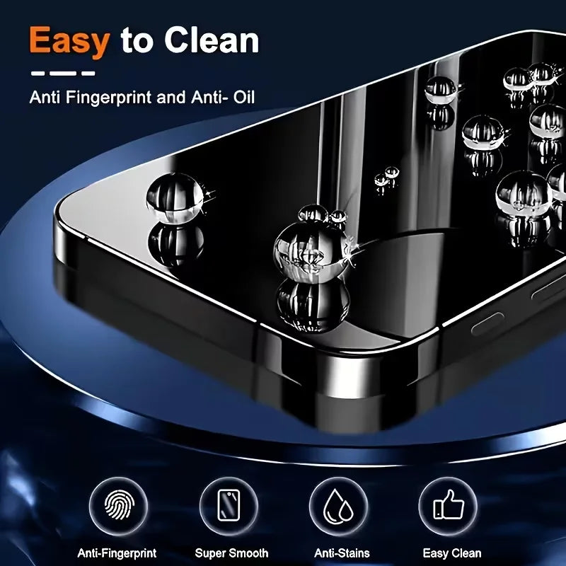 5pcs Tempered Glass Privacy Screen Protector for iPhone 18 17 16 15 Pro Max Plus 18 Fold 16e 14 13 Pro Plus 12 Mini 11 XR X XS Max 7 8 SE Full Coverage Anti-Spy Glossy Shield, HD Clarity, 9H Hardness, Easy Installation