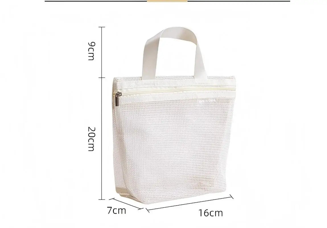 HOMEFISH Mesh Makeup Toiletry Storage Bags Handbags Portable Travel Washing Body Shower Tools Organizer Hanging Organizer Pouch