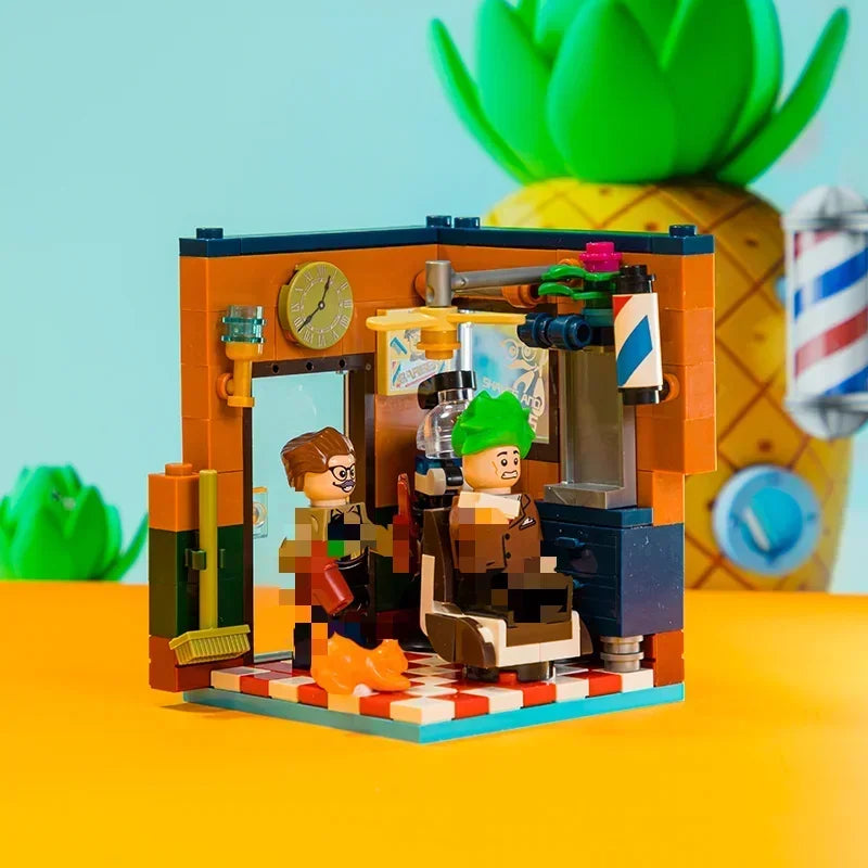 Scene Building Blocks Mini Small Particles Surfing Adventure Exploration Series Model Ornaments Splicing Toys Halloween Gift