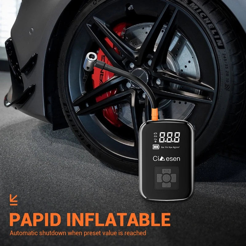 1pc Car Wireless Air Pump 150PSI Portable Electric Tire Inflation For Car Bicycle Motorcycle Air Compressor Inflator US Shipping